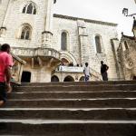 Rocamadour - escalier vers l'esplanade du sanctuaire