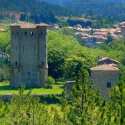 Le Château d'Arques, isolé au sommet d'un mamelon